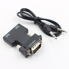 HDMI Female to VGA Male Converter with 3.5mm AUX Audio Cable Adapter 1080P  Video for PC Laptop TV Monitor Projector